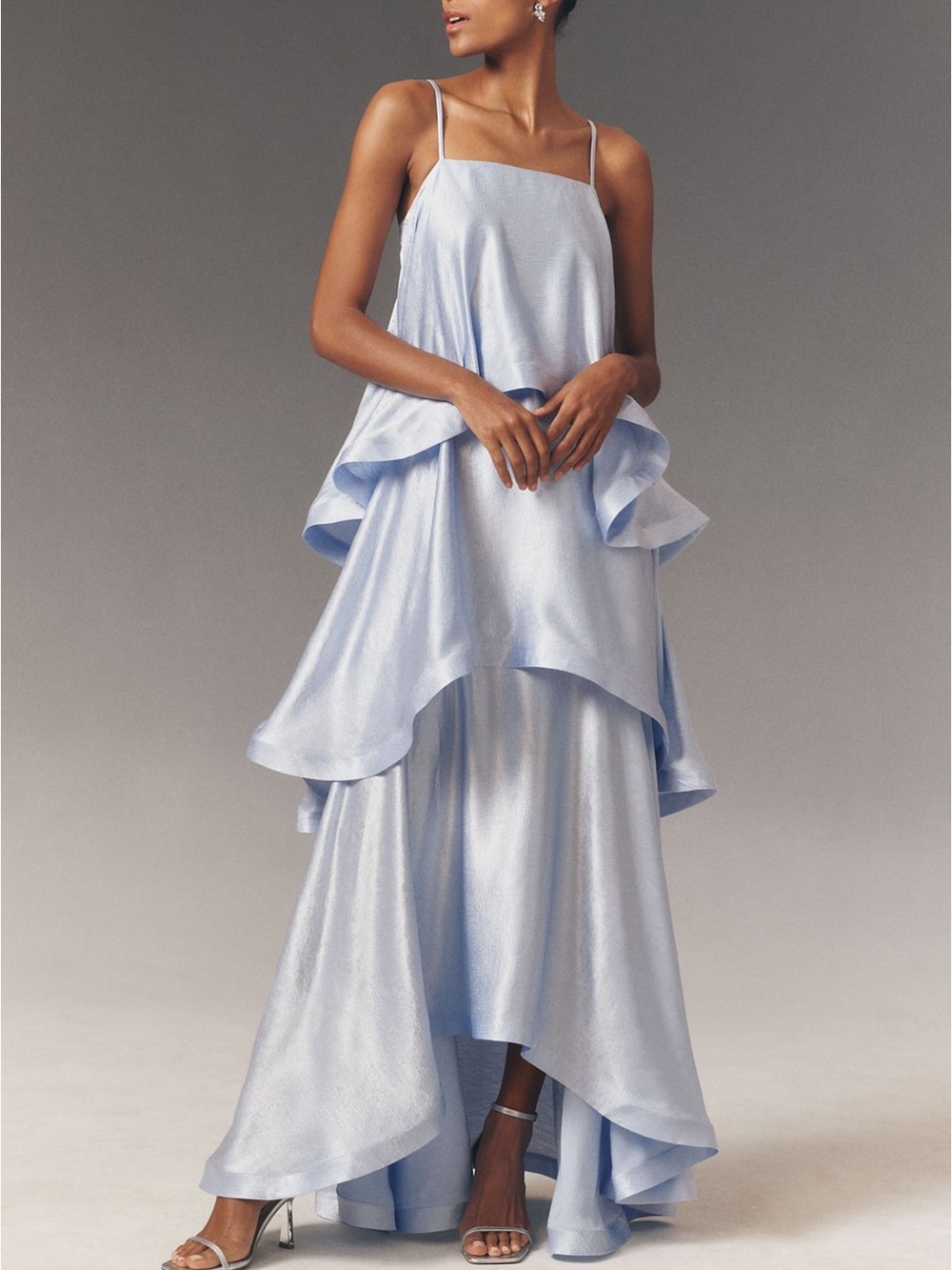 Elliatt Tilly Tiered Maxi Dress - Light Blue